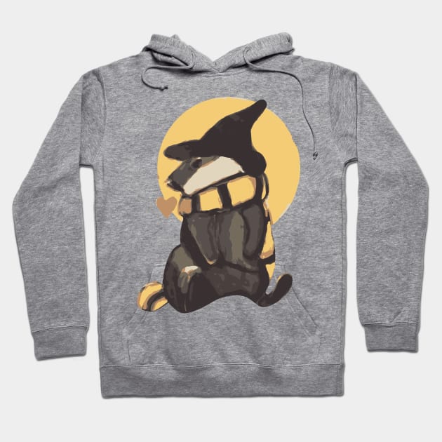 Magical badger with scarf - Eyesasdaggers Hoodie by eyesasdaggers